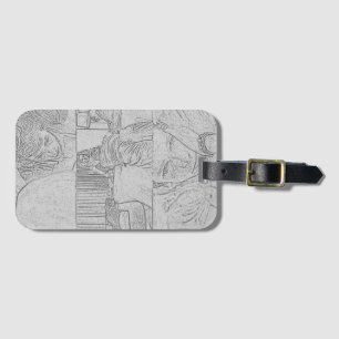 The Challengers Art and Tashi (Light Grey) Luggage Tag