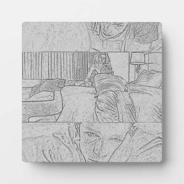 The Challengers Art and Tashi (Light Grey) Plaque (Front)