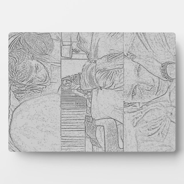 The Challengers Art and Tashi (Light Grey) Plaque (Front)
