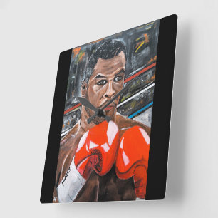 The Champ Painting by Alfred Fox Square Wall Clock