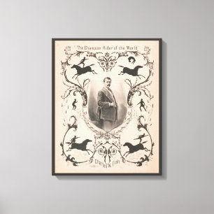 The Champion Rider Of The World, Charles W. Fish. Canvas Print