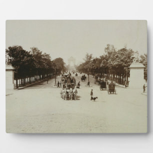 The Champs Elysees, Paris (sepia photo) Plaque