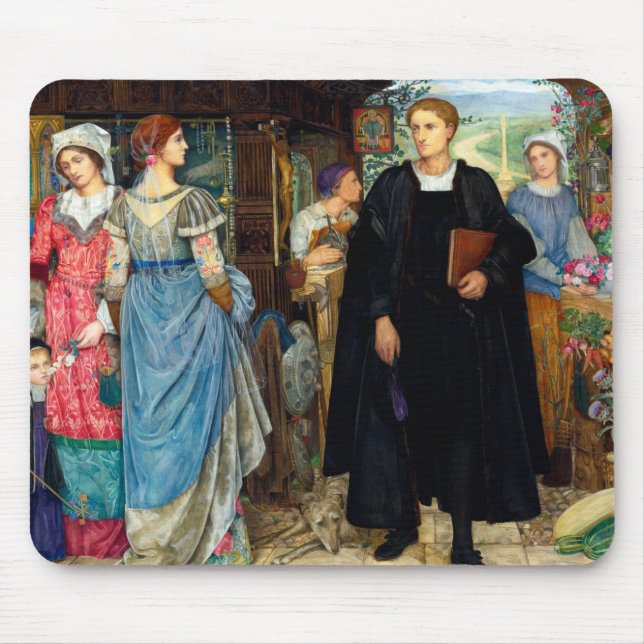 The Chance Meeting c. 1907 By Kate Elizabeth Bunce Mouse Mat (Front)