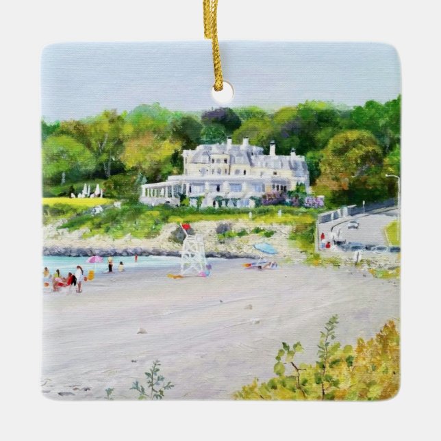 The Chanler at First Beach Newport RI Ornament (Front)