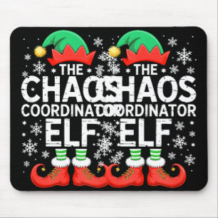 The Chaos Coordinator Elf Shirt Family Matching Ch Mouse Mat