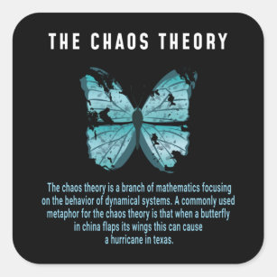 The Chaos Theory Butterfly Cyclone Square Sticker