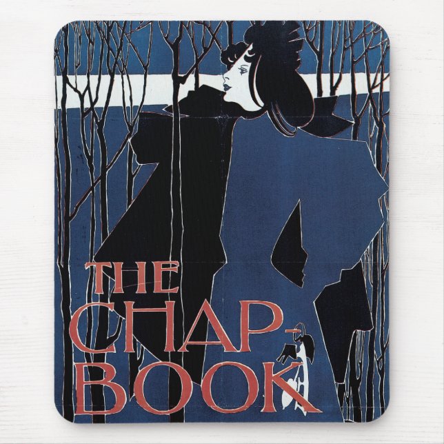 The Chap-Book ~ Blue Lady Mouse Mat (Front)