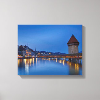 The Chapel Bridge in Lucerne Canvas Print
