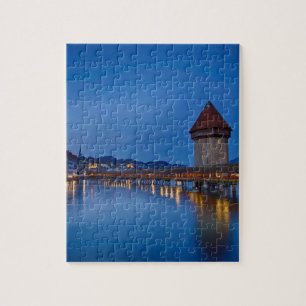 The Chapel Bridge in Lucerne Jigsaw Puzzle