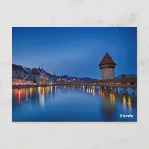 The Chapel Bridge in Lucerne Postcard