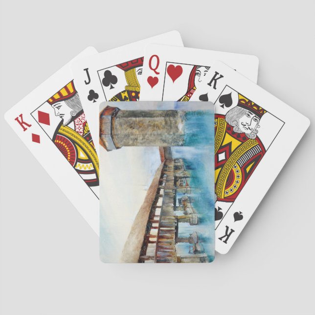 The Chapel Bridge in Lucerne (Switzerland) Playing Cards (Back)