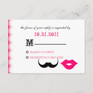 THE CHAPLIN - PINK RSVP CARD