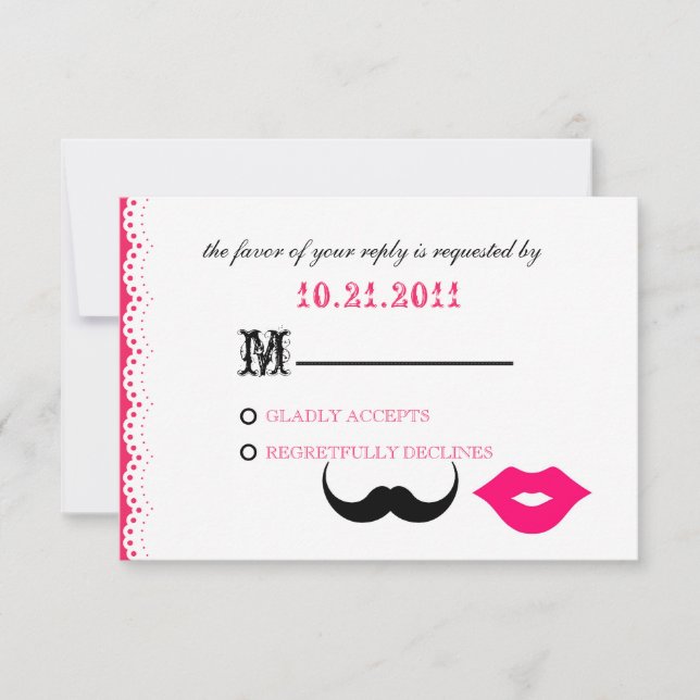 THE CHAPLIN - PINK RSVP CARD (Front)