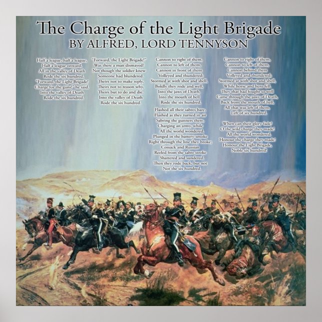 The Charge of the Light Brigade Poem Alfred Lord T Poster (Front)