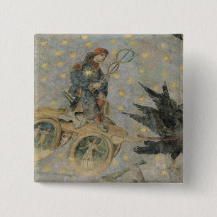 The Chariot of Mercury, detail from the vaulting 15 Cm Square Badge