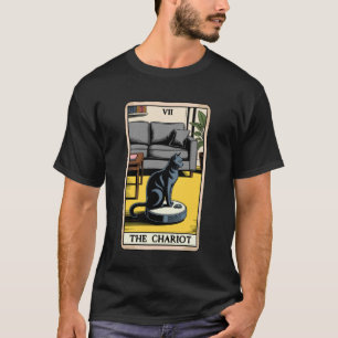 The Chariot Robot Vacuum Cleaner Cat Funny Tarot C T-Shirt