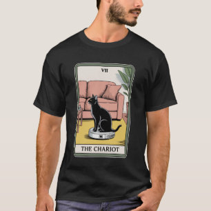The Chariot Robot Vacuum Cleaner Cat Funny Tarot C T-Shirt