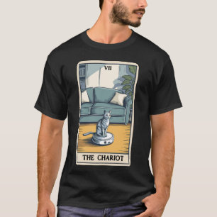 The Chariot Robot Vacuum Cleaner Cat Funny Tarot C T-Shirt