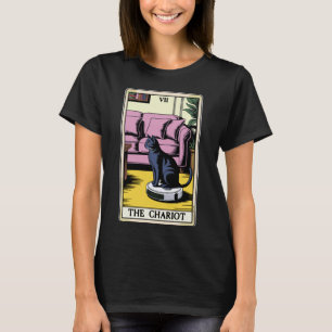 The Chariot Robot Vacuum Cleaner Cat Funny Tarot C T-Shirt