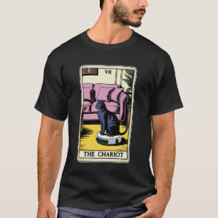 The Chariot Robot Vacuum Cleaner Cat Funny Tarot C T-Shirt