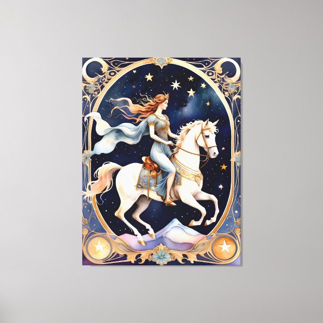 the chariot tarot painting inspired canvas print (Front)