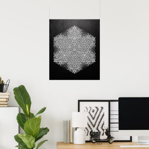 The Chariot with Merkaba Channeled Sacred Geometry Poster
