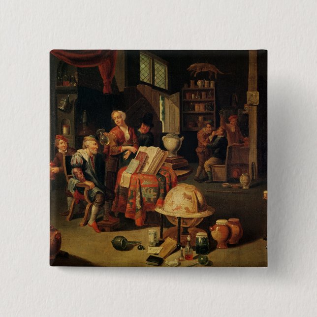 The Charlatan 15 Cm Square Badge (Front)