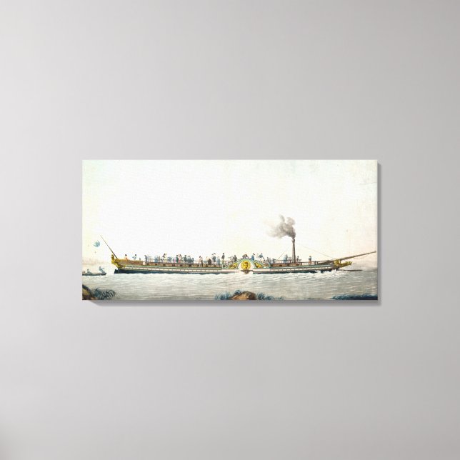The Charles-Philippe, the first steamboat Canvas Print (Front)