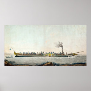 The Charles-Philippe, the first steamboat Poster