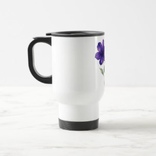 The charm of purple flowers travel mug