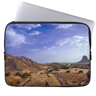 The charming beauty of desert nature under a blue laptop sleeve