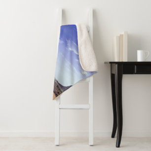 The charming beauty of desert nature under a blue sherpa blanket