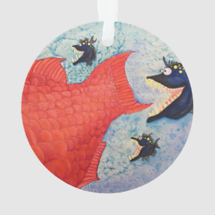 "The Chase" Fish with Attitude Ornament