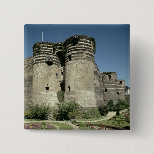 The Chateau d'Angers, completed 1238 15 Cm Square Badge