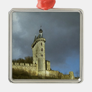 The Chateau de Chinon castletheis on a hilltop Metal Tree Decoration