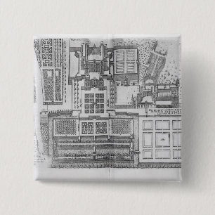 The Chateau, gardens and part of the park at Verne 15 Cm Square Badge