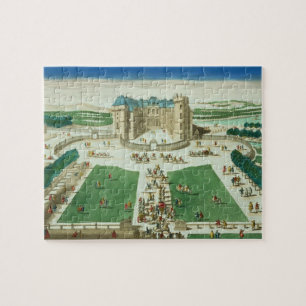 The Chateau Rambouillet, engraved by Antoine Aveli Jigsaw Puzzle