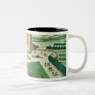 The Chateau Rambouillet, engraved by Antoine Aveli Two-Tone Coffee Mug
