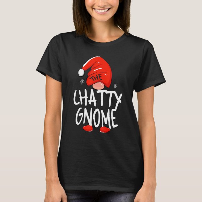The Chatty Gnome  Family Matching Group Christmas T-Shirt (Front)