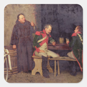 The Cheat (oil on canvas) (one of pair - See 19572 Square Sticker