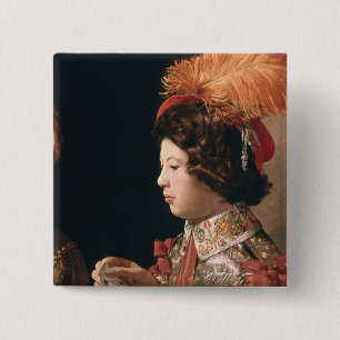 The Cheat with the Ace of Diamonds 15 Cm Square Badge