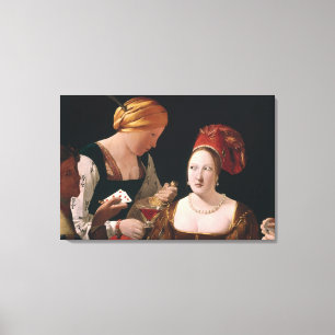 The Cheat with the Ace of Diamonds Canvas Print