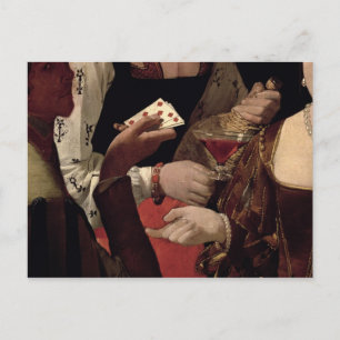The Cheat with the Ace of Diamonds, detail of the Postcard