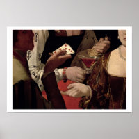 The Cheat with the Ace of Diamonds, detail of the