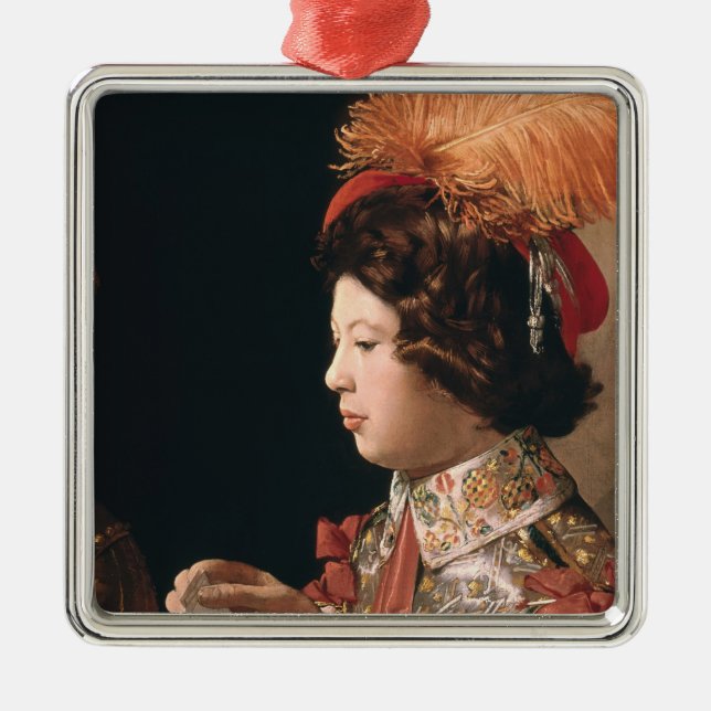 The Cheat with the Ace of Diamonds Metal Tree Decoration (Front)