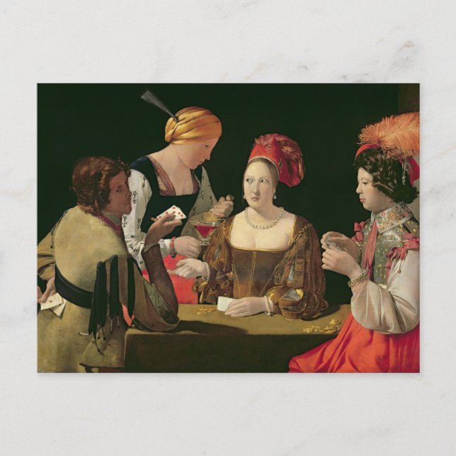The Cheat with the Ace of Diamonds Postcard (Front)