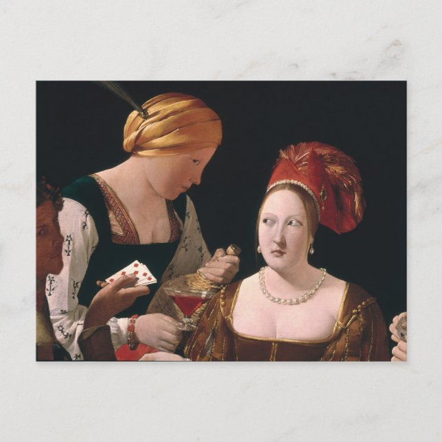 The Cheat with the Ace of Diamonds Postcard (Front)