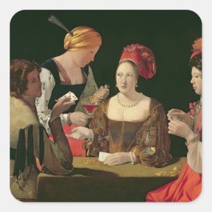 The Cheat with the Ace of Diamonds Square Sticker