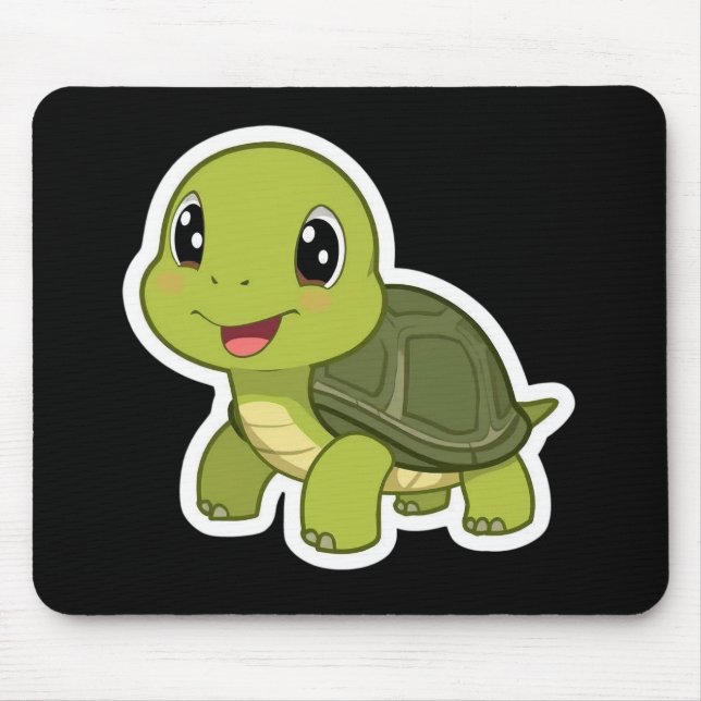 The Cheerful Turtle Who Never Rushed Mouse Mat (Front)