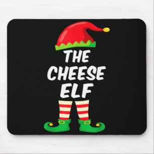 The Cheese Elf Family Matching Funny Christmas Cos Mouse Mat